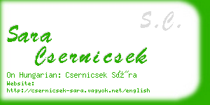 sara csernicsek business card